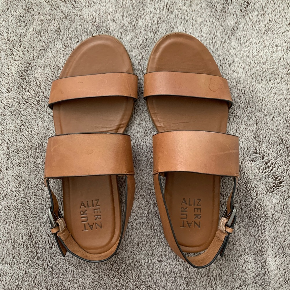 Naturalizer Shaleah Leather Open Toe Sandals